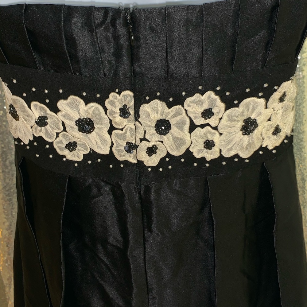 Maria Bianca Nero Black sm strapless dress floral - Picture 6 of 8